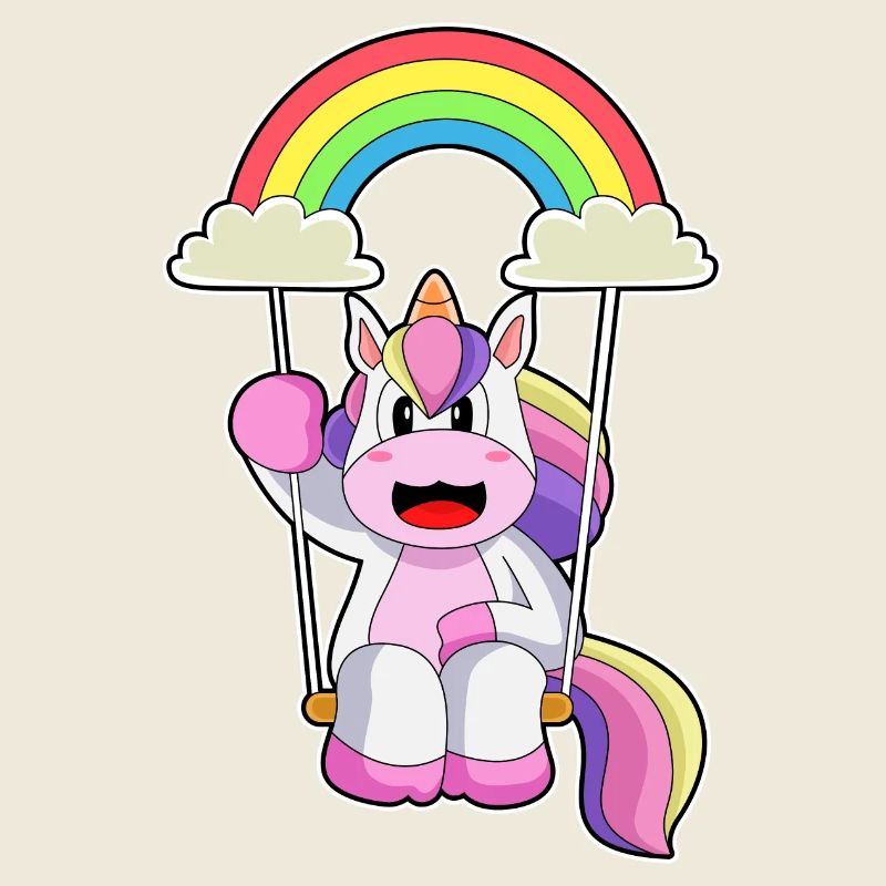 Einhorn Regenbogen Wolken