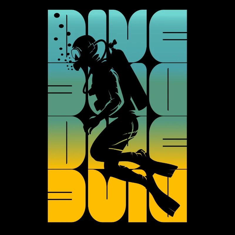 Silhouette de plongeur scuba