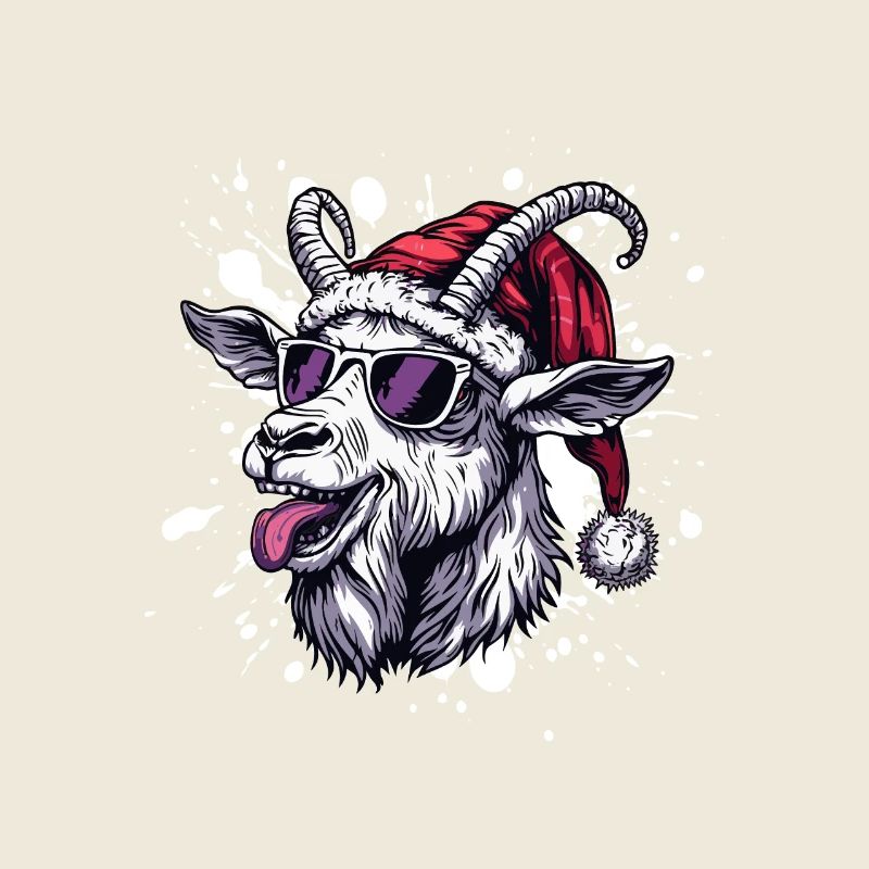 Chèvre de montagne Noël drôle