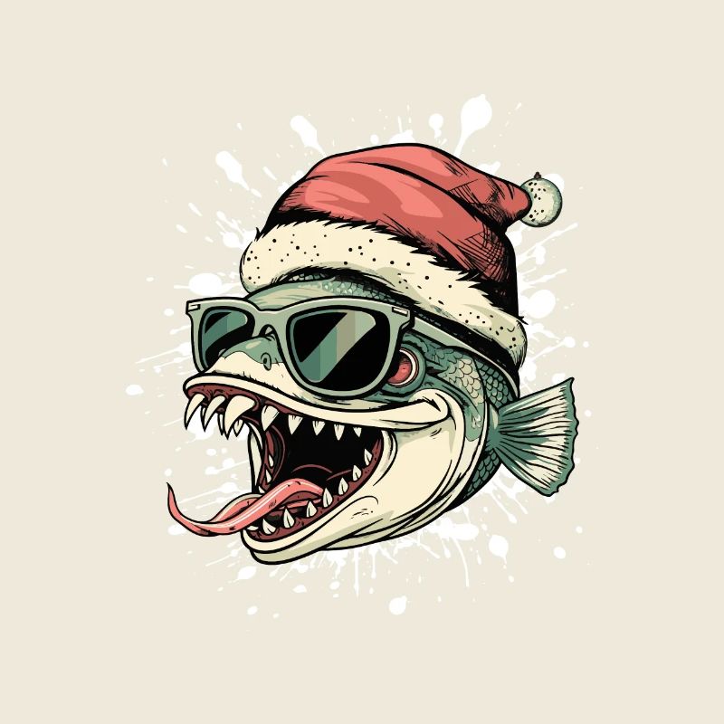 Piranha Poisson Noël Drôle