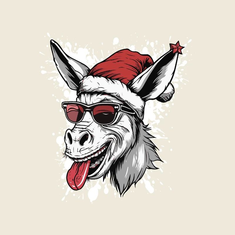 Donkey Christmas Funny