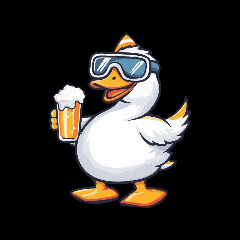 Gans Apres Ski Bier Comic