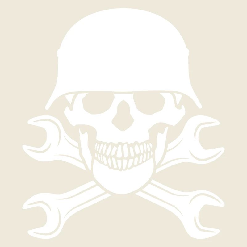 CRÂNE CASQUE DE GUERRE CLÉ OUTIL LOGO