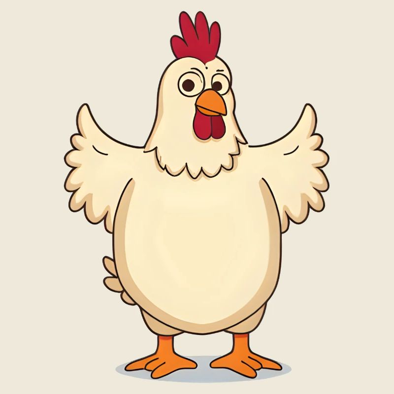 Huhn-Lustiges Comic Tier Shirt