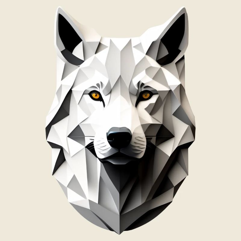 Kopf vom weißen Wolf