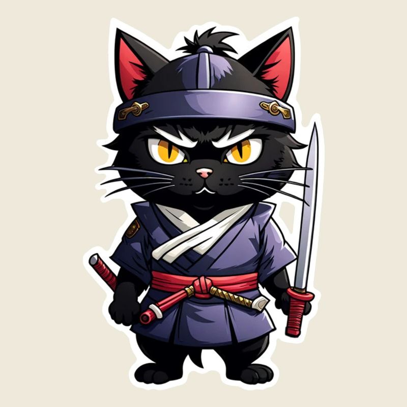 Ninja Katze - Samurai Kätzchen