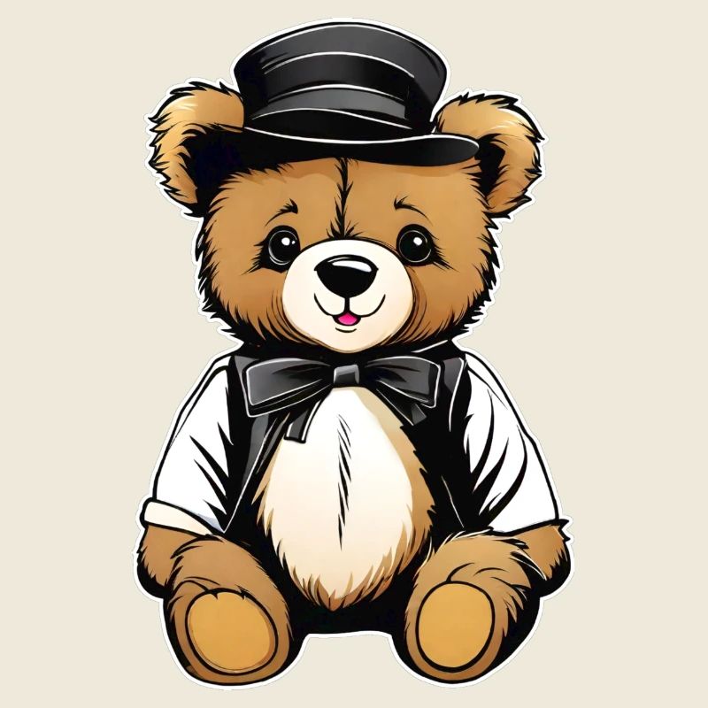 Ours en peluche mignon avec chapeau