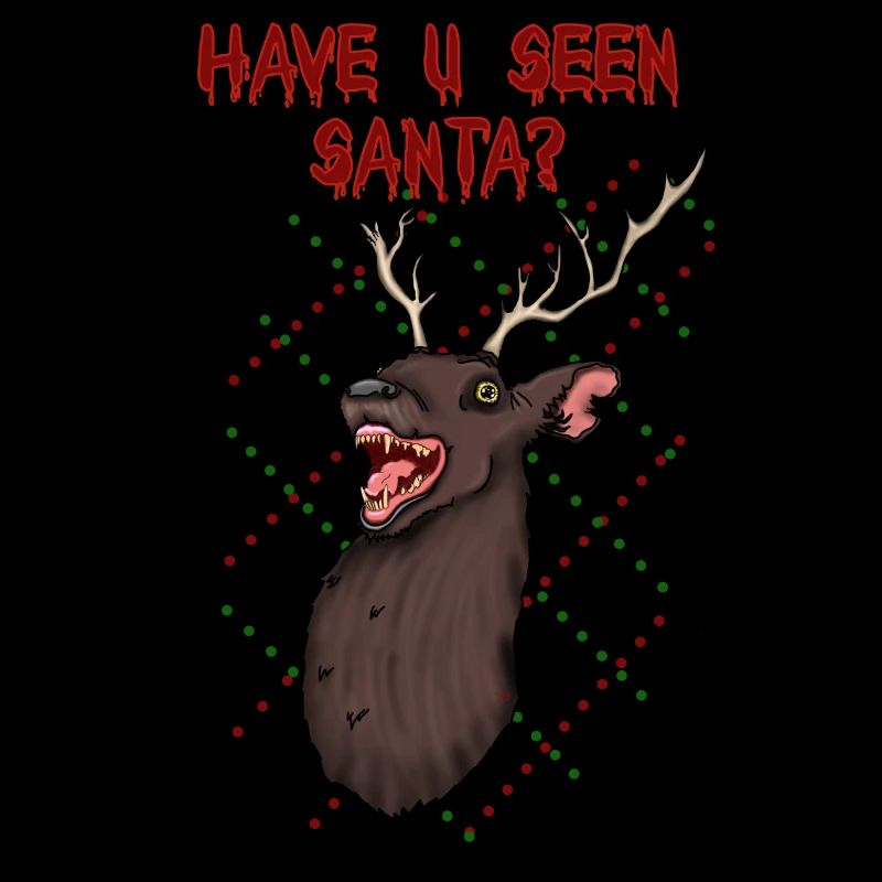 Deer Evil Dark Christmas Saying