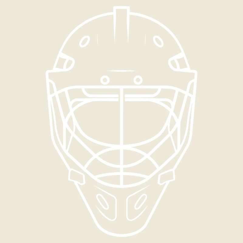 Eishockey Helm Line Art