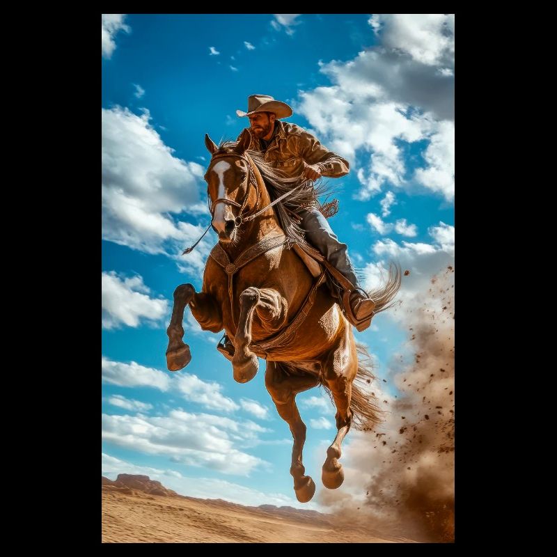 Saut épique de cow-boy