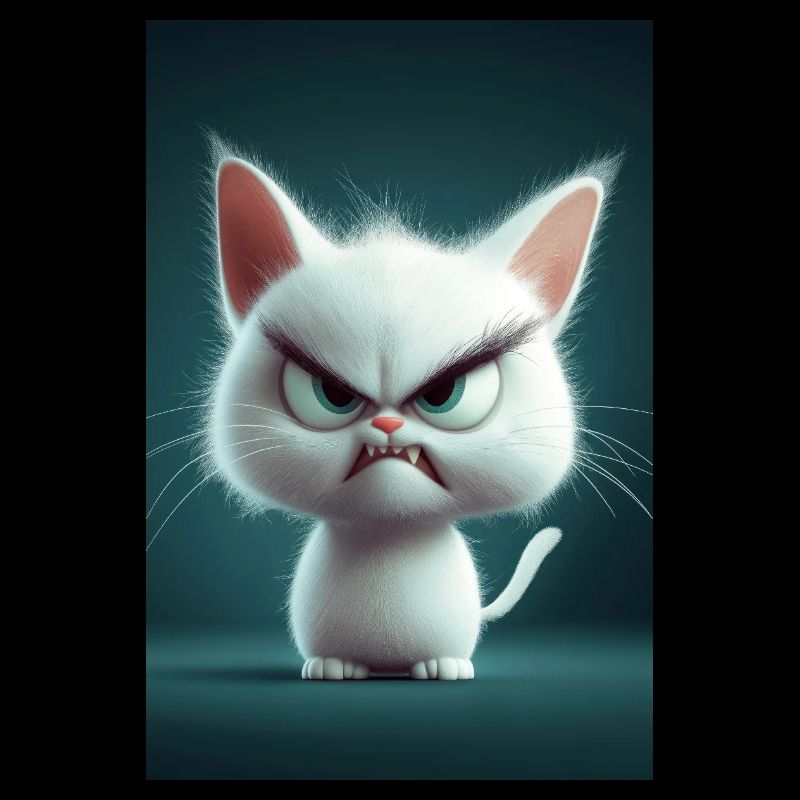 Wütend flauschige Katze