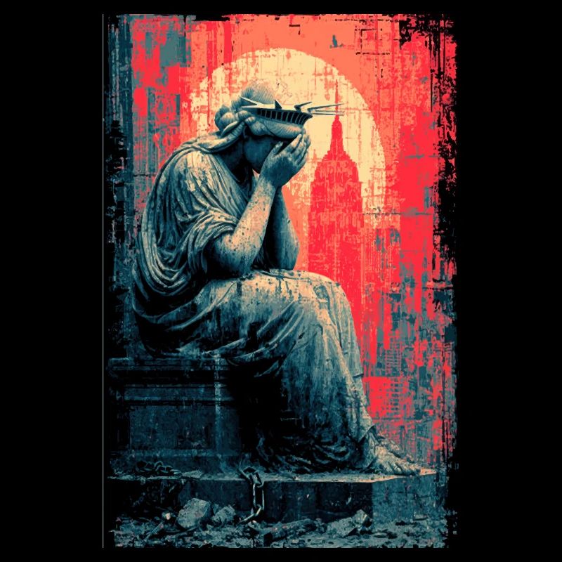 Weinende Freiheitsstatue