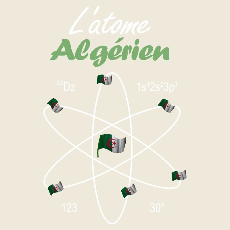 The Algerian Atom Flag Algeria Science