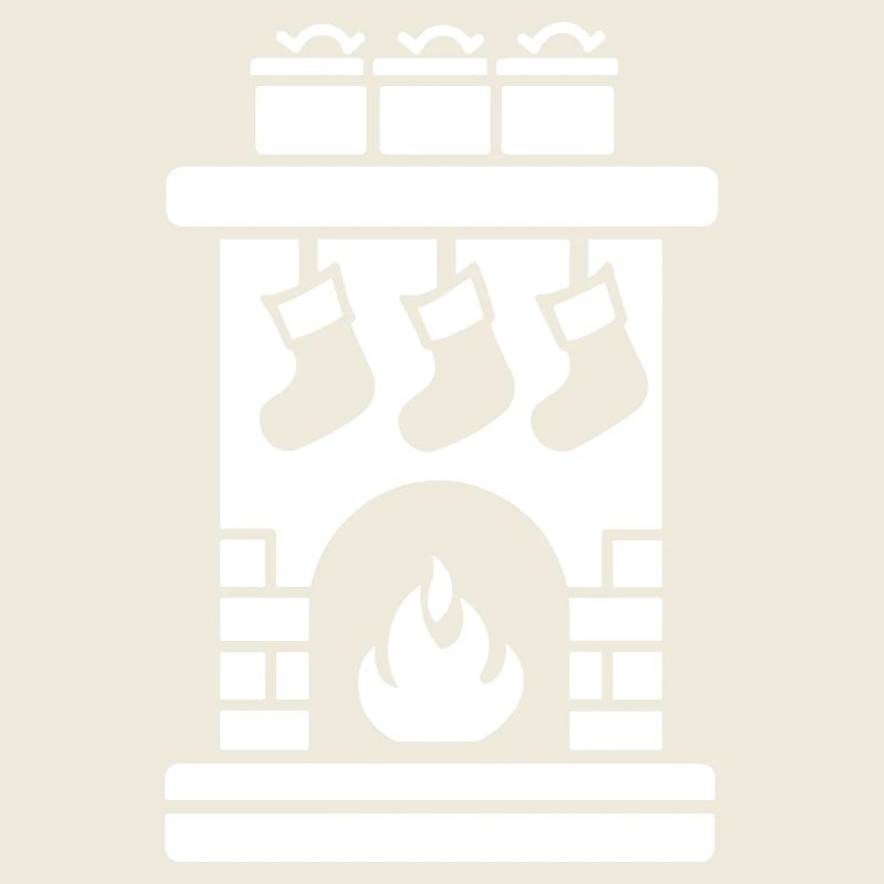Chaussette de Noël avec cheminée
