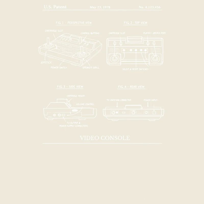 Design des Retro-Konsolen-Blueprints