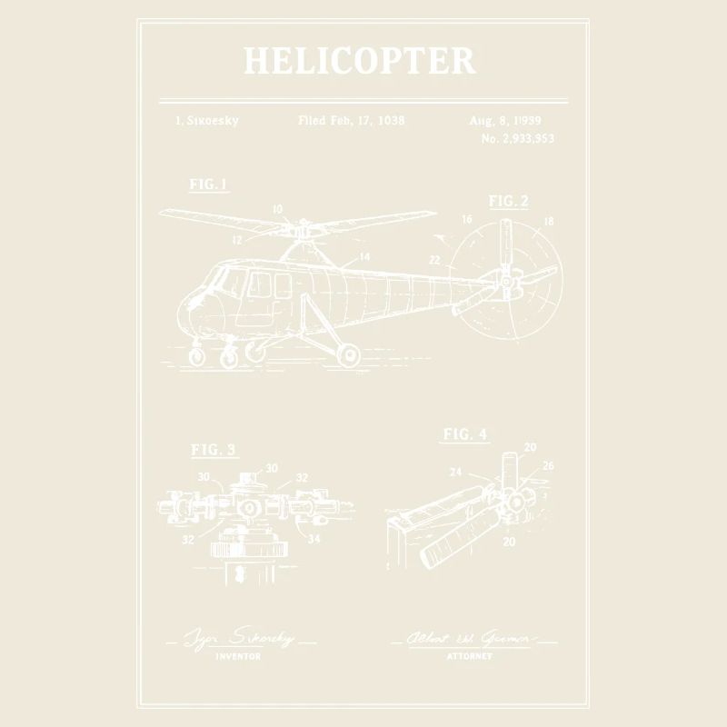 Hubschrauber-Bauplan