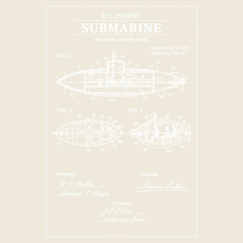 Impression de brevets sous-marins