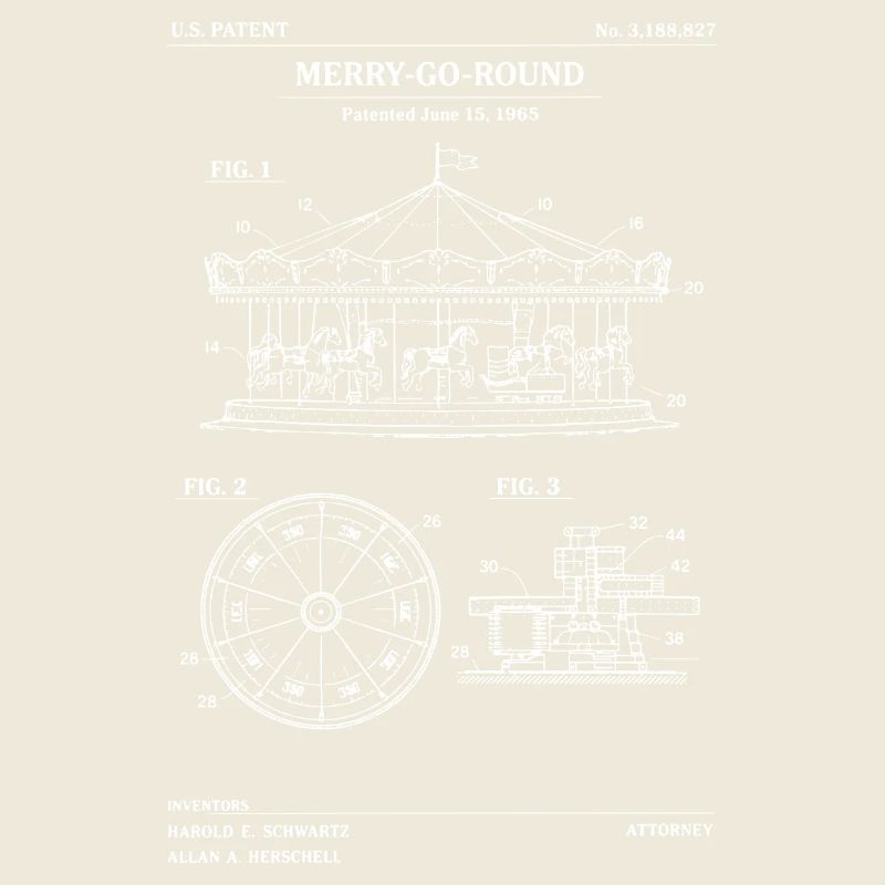 Carousel Blueprint: Vintage Patent