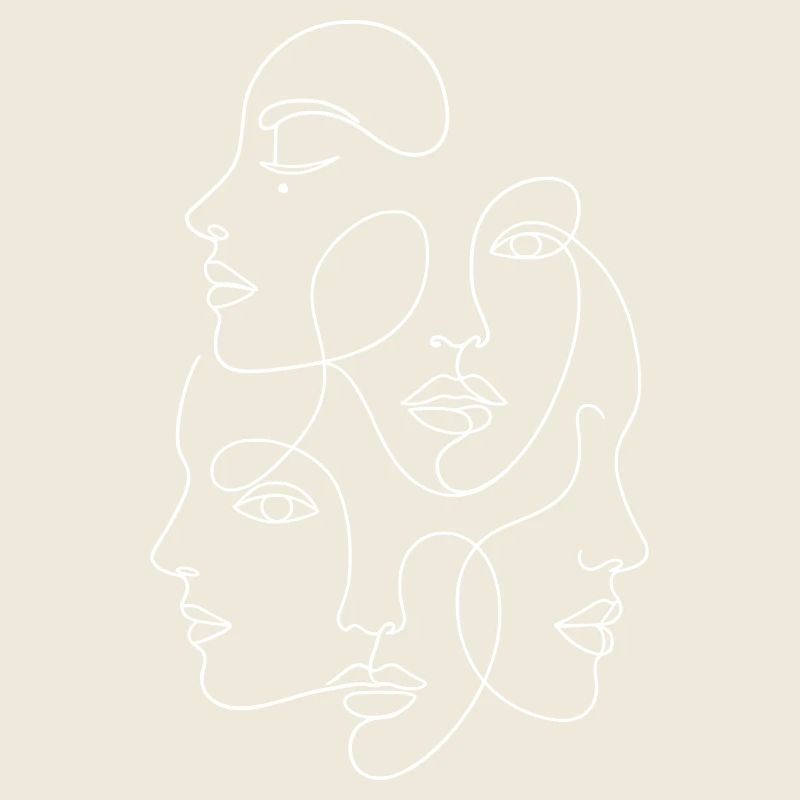 Multiface minimaliste One White Line