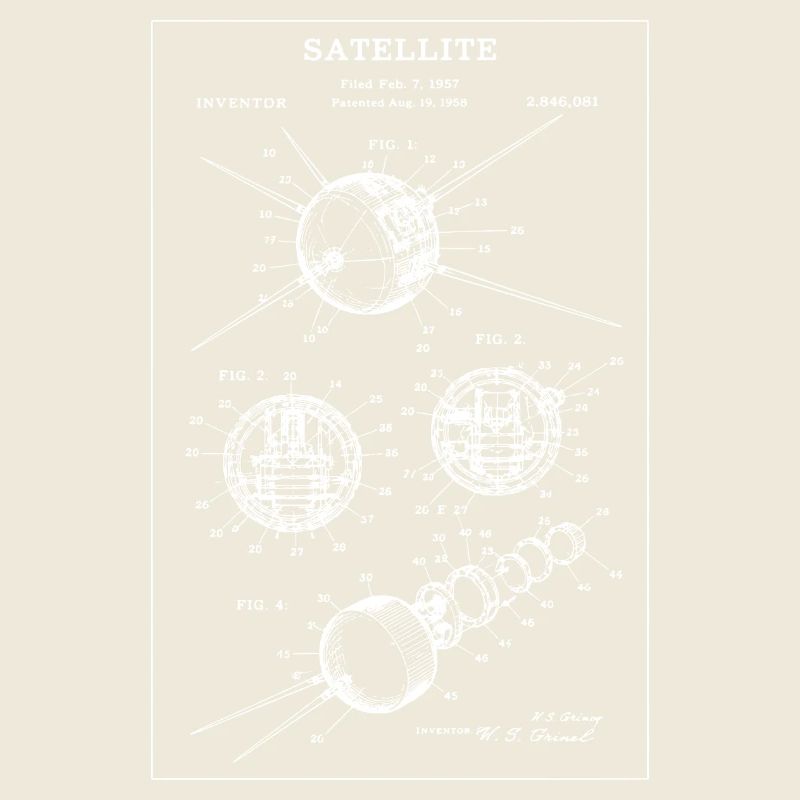 Plan de brevet pour satellite rétro