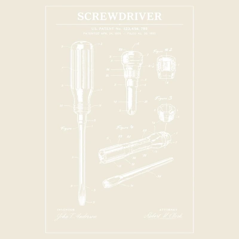 Schraubenzieher-Blaupausen-Illustration