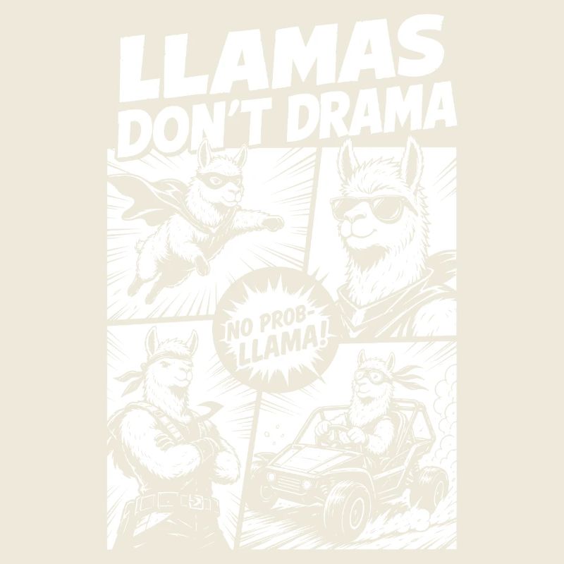 Llama Fashion Action Comic
