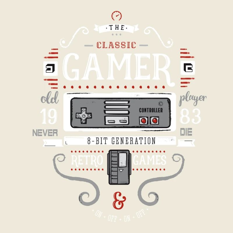 Game Nerd 80er Retro 8bit Spielkonsole pc alt fun