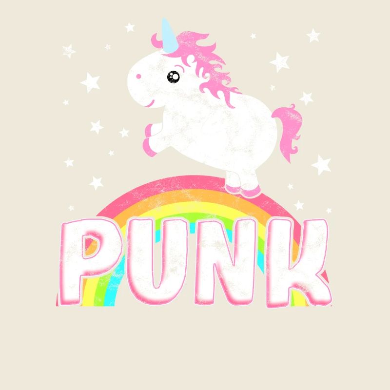 Cooles Ironisches Punk Musik Einhorn