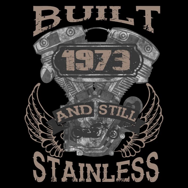 Built and even stainless biker born 1973