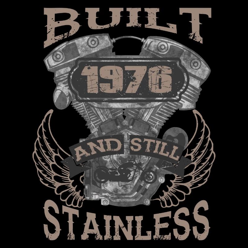 Built and even stainless biker born 1976