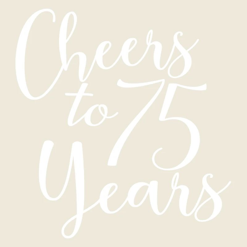 Prost auf 75 Jahre 75. Geburtstag