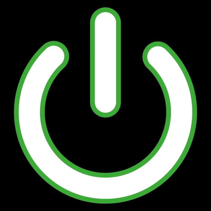 grüner Powebutton