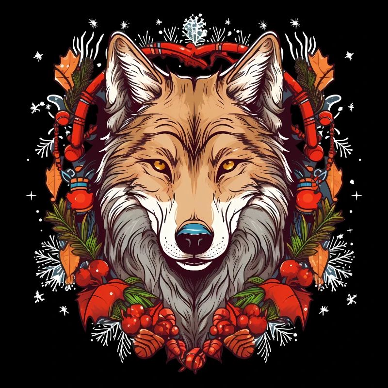 Wolf mit Ornament, Liebeswölfe