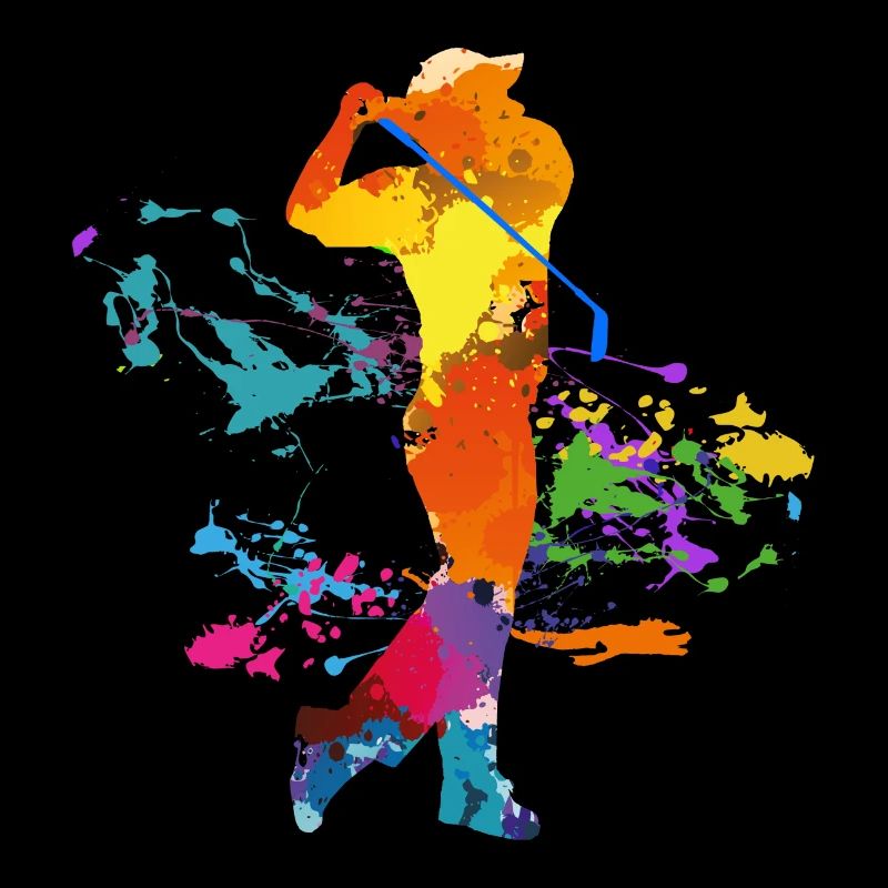 Golfspieler mit Abschlag