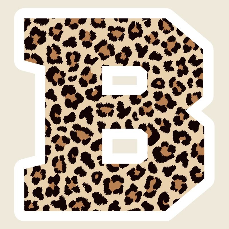 lettre B motif léopard -idée cadeau d’anniversaire