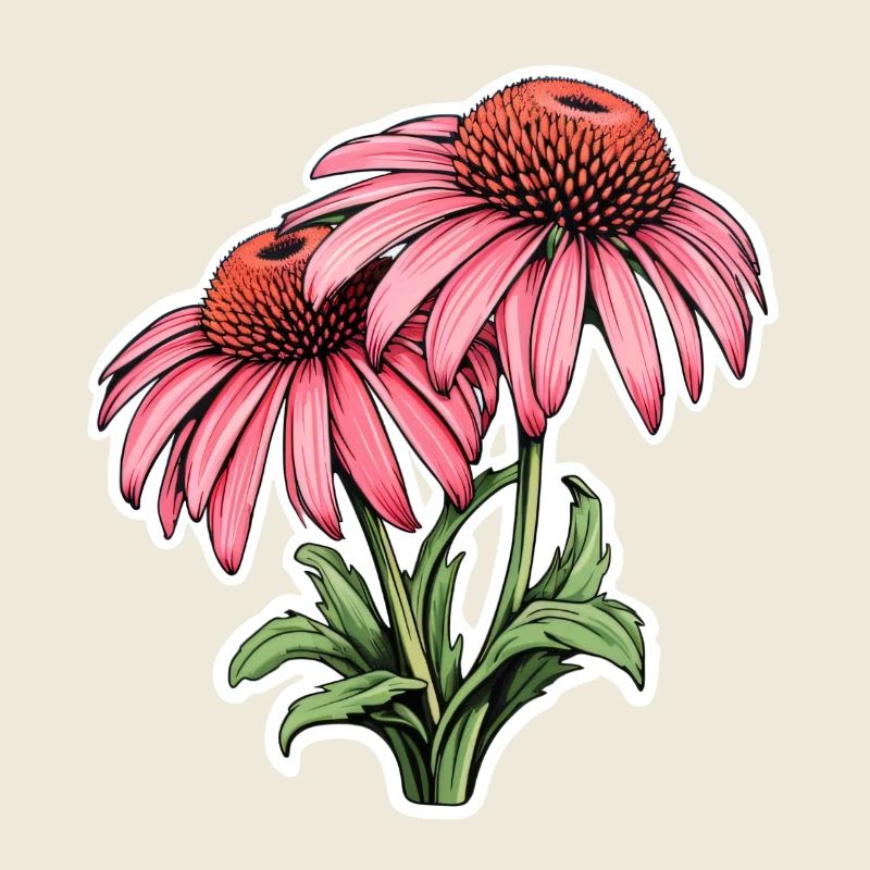 Echinacea 2 Flowers