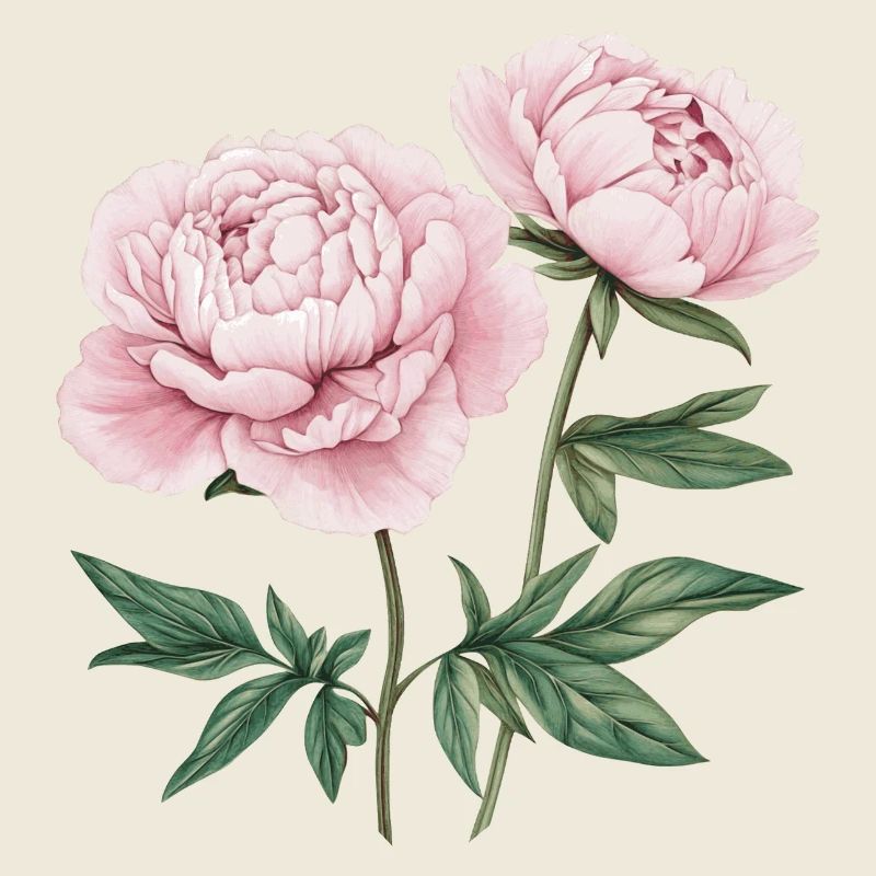 2 peonies