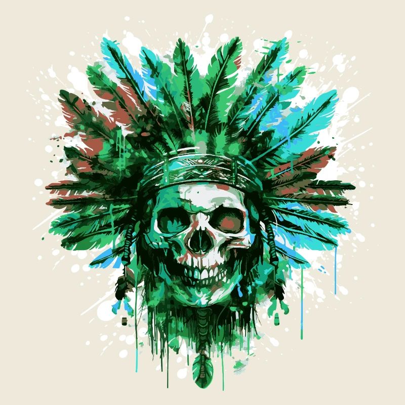 Chef de crâne indien