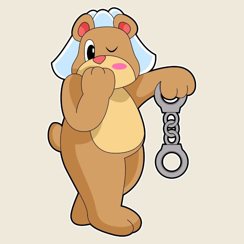 Bear Bride Handcuffs Wedding