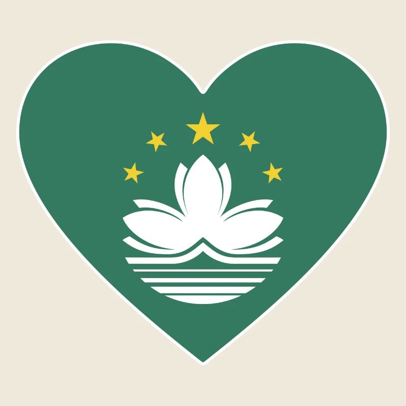 Cœur de drapeau de Macao