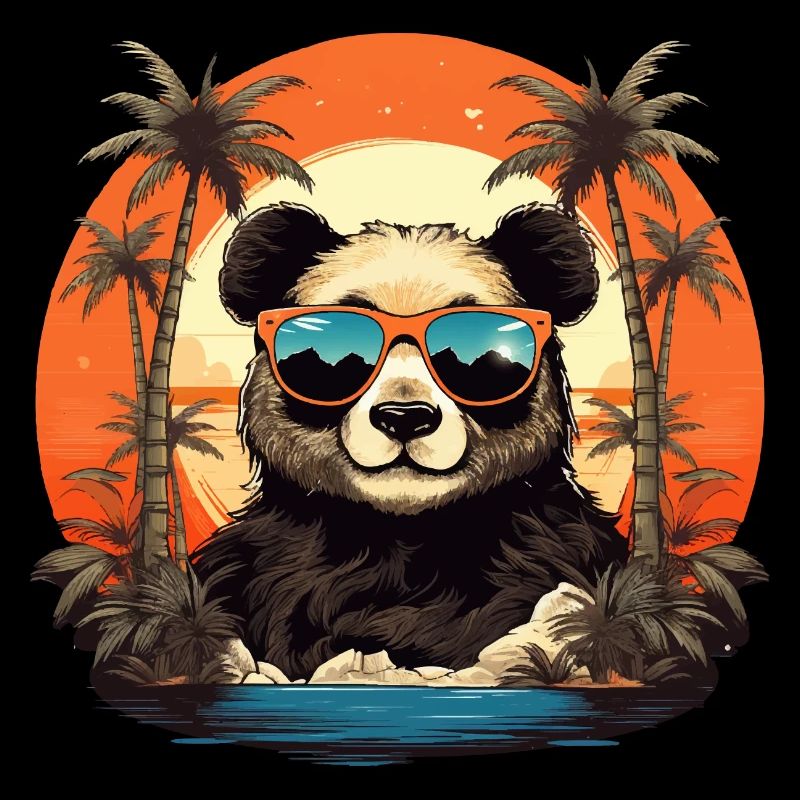 Lunettes de soleil panda idée cadeau vacances panda ours