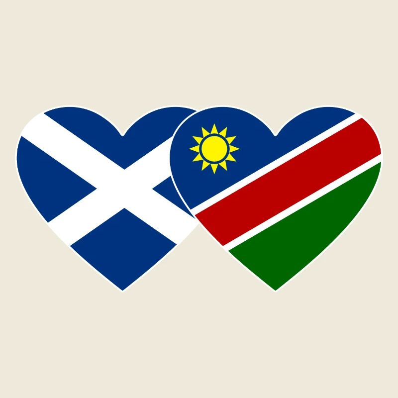 Schottland Namibia Flagge Herz