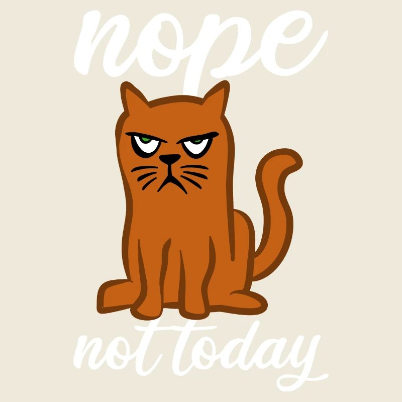 Nope Not Today - Cat - Bad Mood