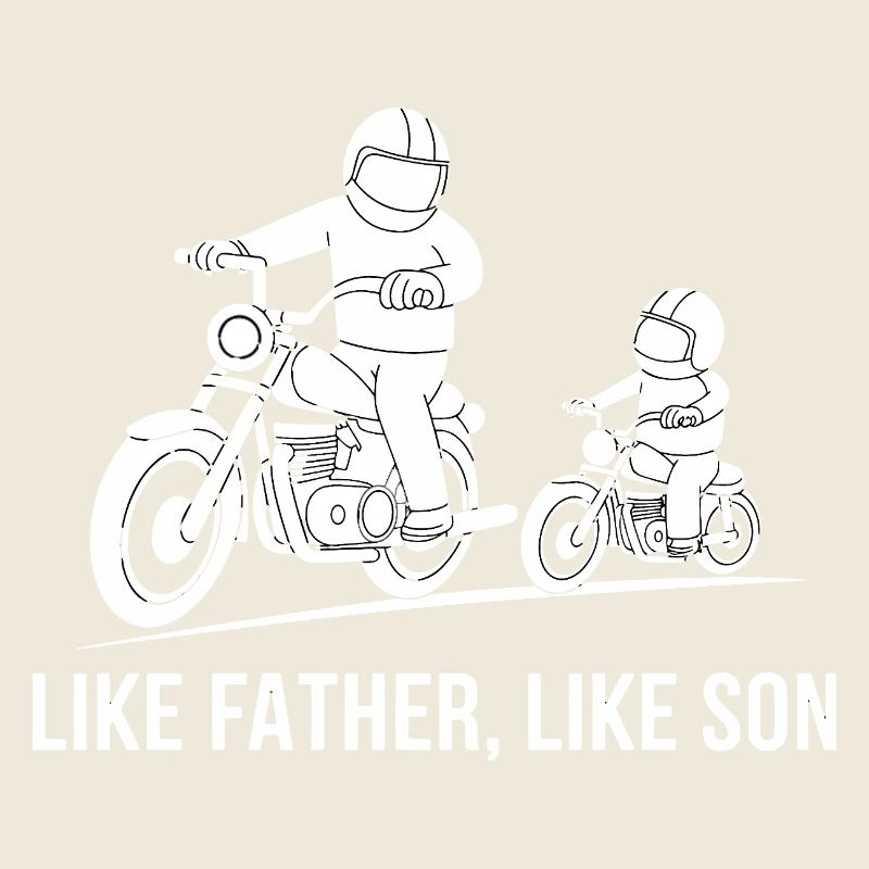 Vater und Sohn Biker Rocker Motorrad