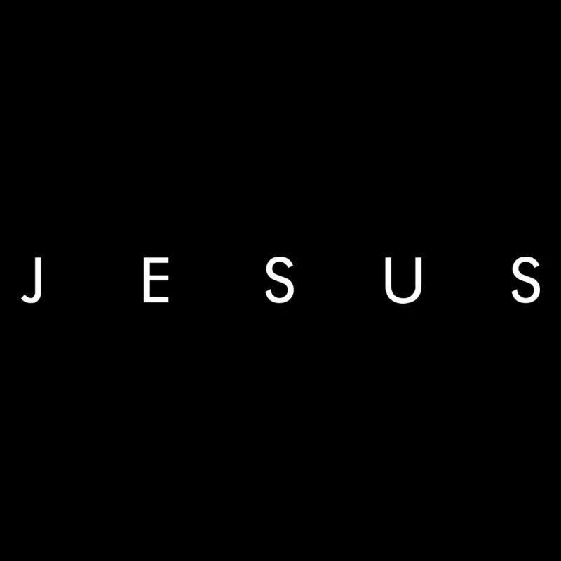 Jesus minimalstisch Schriftzug