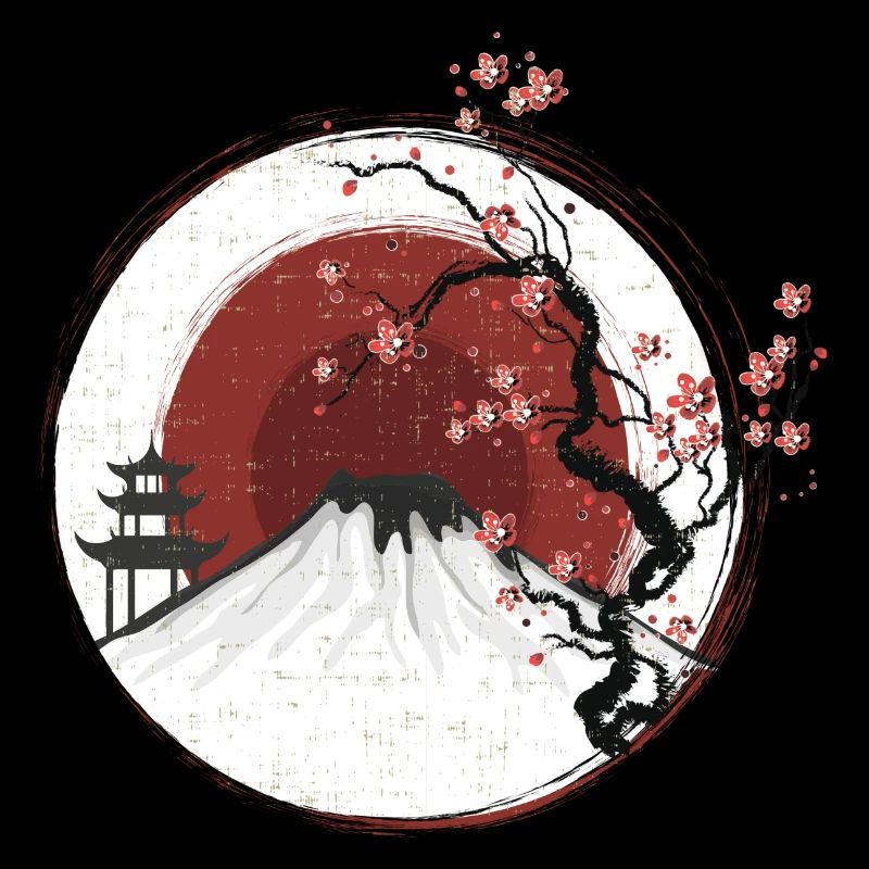 Fujiyama in the sunset White Edition