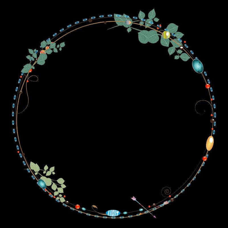 delicate frame made of ethno symbols