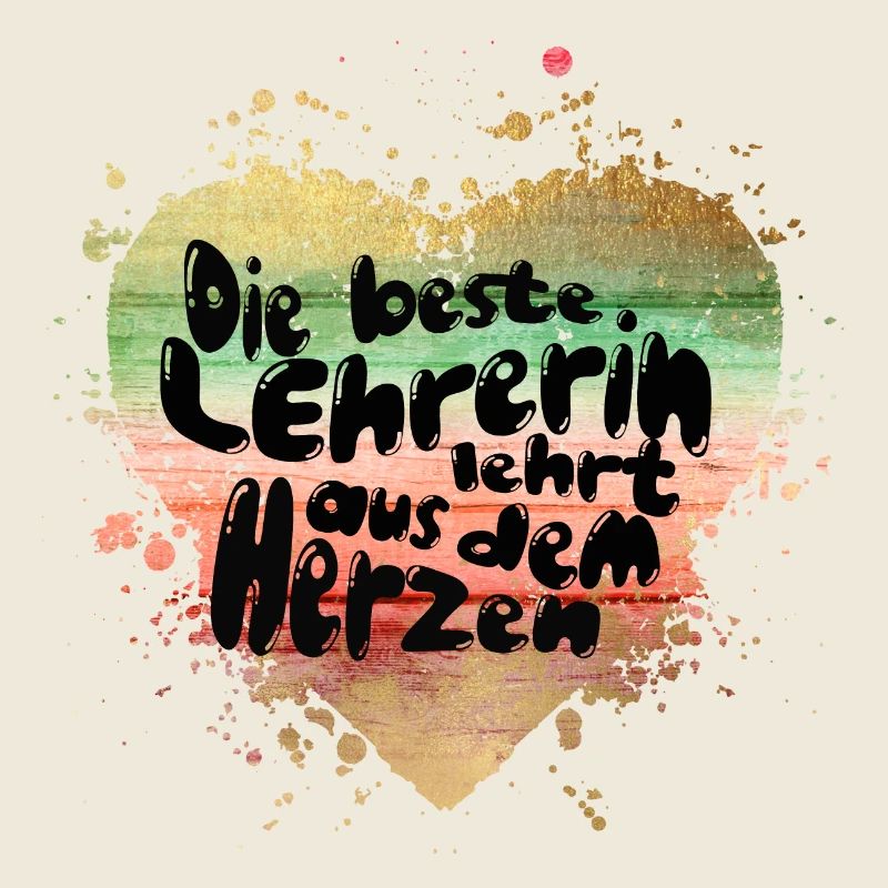 Lehrerin vom Herzen – Herzfarben Design