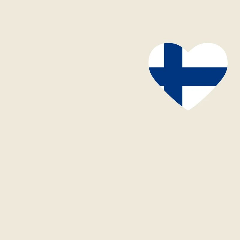 Cœur drapeau Finlande