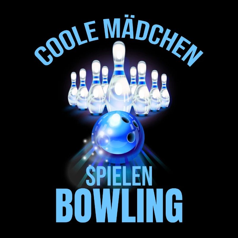 Coole Mädchen spielen Bowling